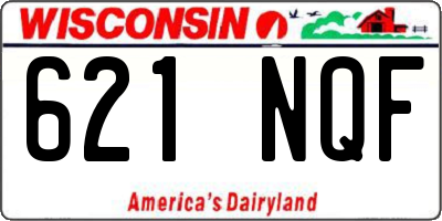 WI license plate 621NQF