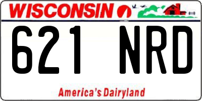 WI license plate 621NRD