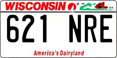WI license plate 621NRE