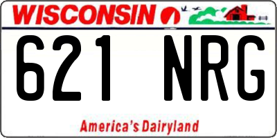 WI license plate 621NRG