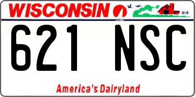 WI license plate 621NSC