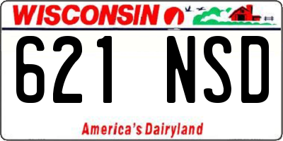 WI license plate 621NSD