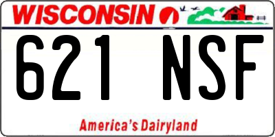 WI license plate 621NSF