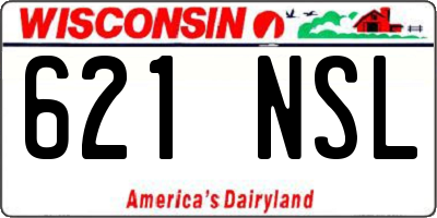 WI license plate 621NSL