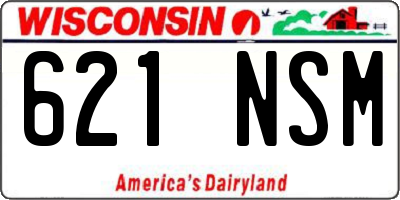 WI license plate 621NSM