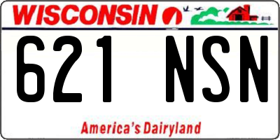 WI license plate 621NSN