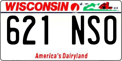 WI license plate 621NSO