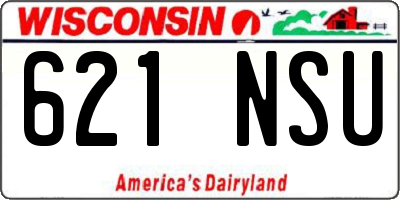 WI license plate 621NSU