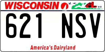 WI license plate 621NSV