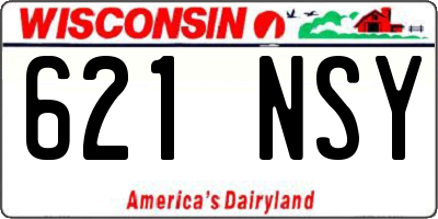 WI license plate 621NSY