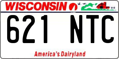 WI license plate 621NTC