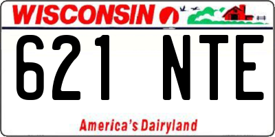 WI license plate 621NTE