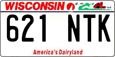 WI license plate 621NTK