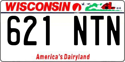 WI license plate 621NTN