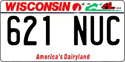 WI license plate 621NUC