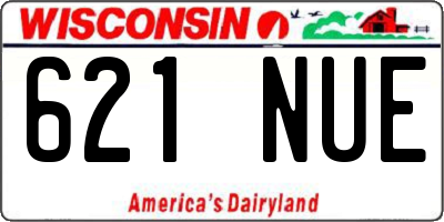 WI license plate 621NUE