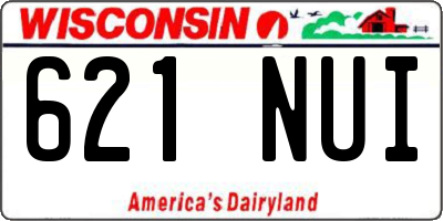 WI license plate 621NUI