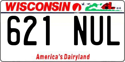 WI license plate 621NUL