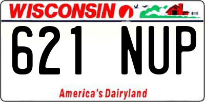 WI license plate 621NUP