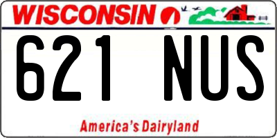 WI license plate 621NUS