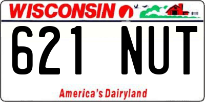 WI license plate 621NUT