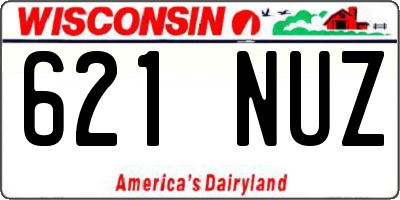WI license plate 621NUZ