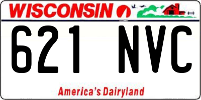 WI license plate 621NVC