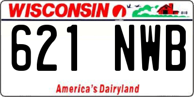 WI license plate 621NWB