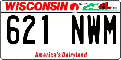 WI license plate 621NWM
