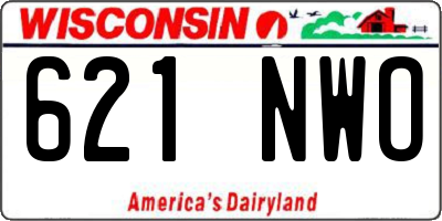 WI license plate 621NWO