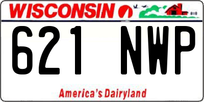 WI license plate 621NWP
