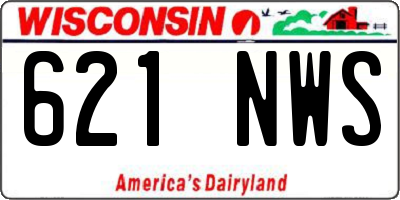 WI license plate 621NWS
