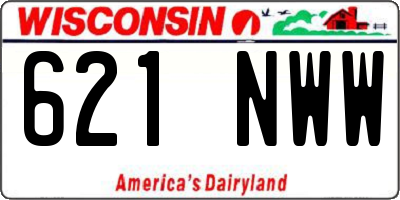 WI license plate 621NWW