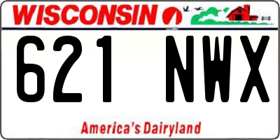 WI license plate 621NWX