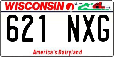 WI license plate 621NXG