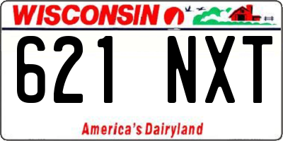WI license plate 621NXT