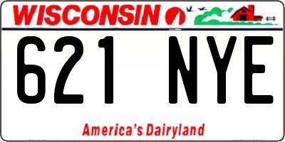 WI license plate 621NYE