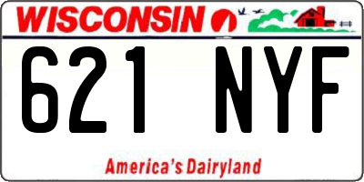 WI license plate 621NYF