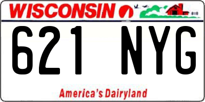 WI license plate 621NYG