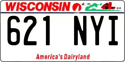 WI license plate 621NYI
