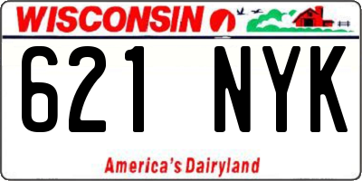 WI license plate 621NYK