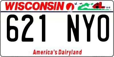 WI license plate 621NYO