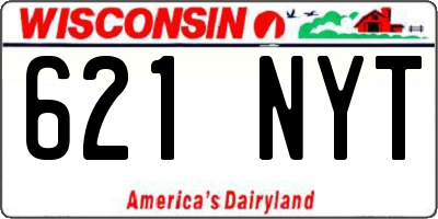 WI license plate 621NYT