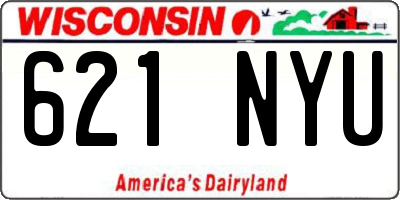 WI license plate 621NYU