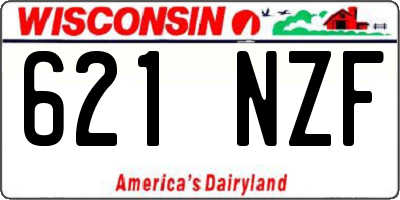 WI license plate 621NZF