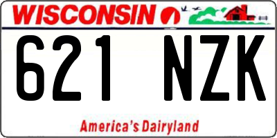 WI license plate 621NZK