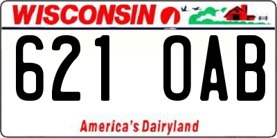 WI license plate 621OAB