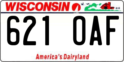 WI license plate 621OAF