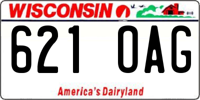 WI license plate 621OAG