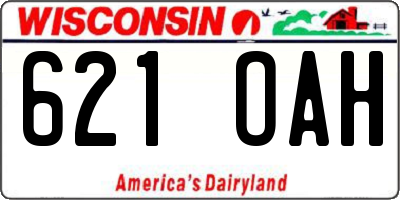 WI license plate 621OAH